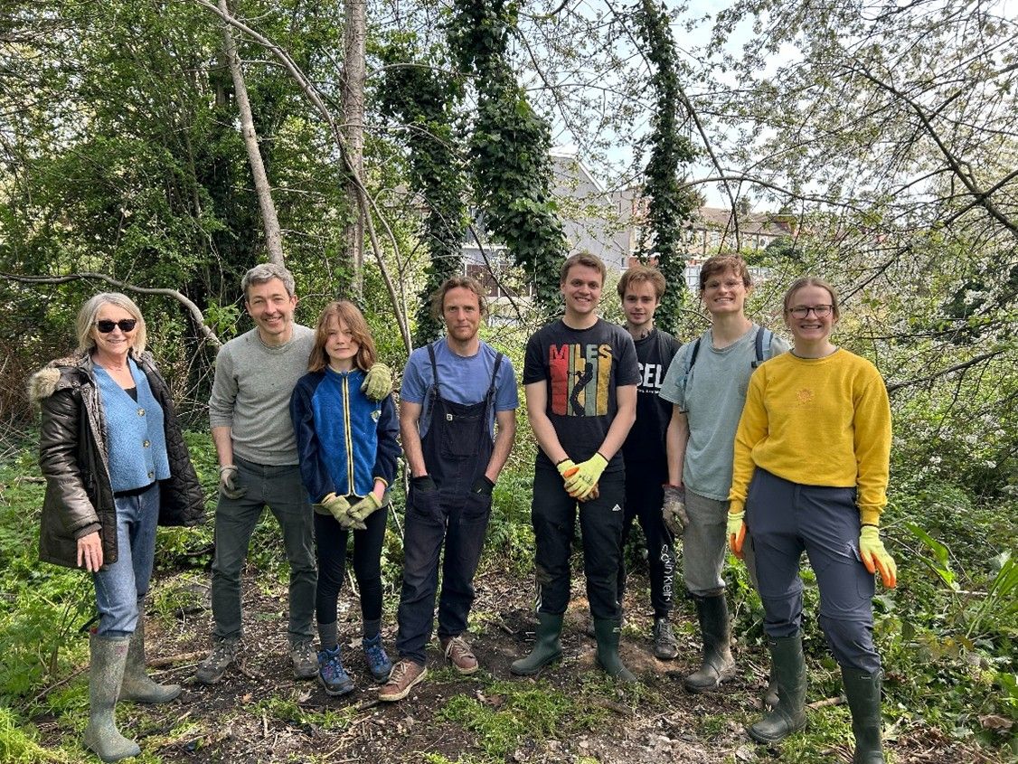 Fortesium team members taking part in a habitat restoration and conservation activity